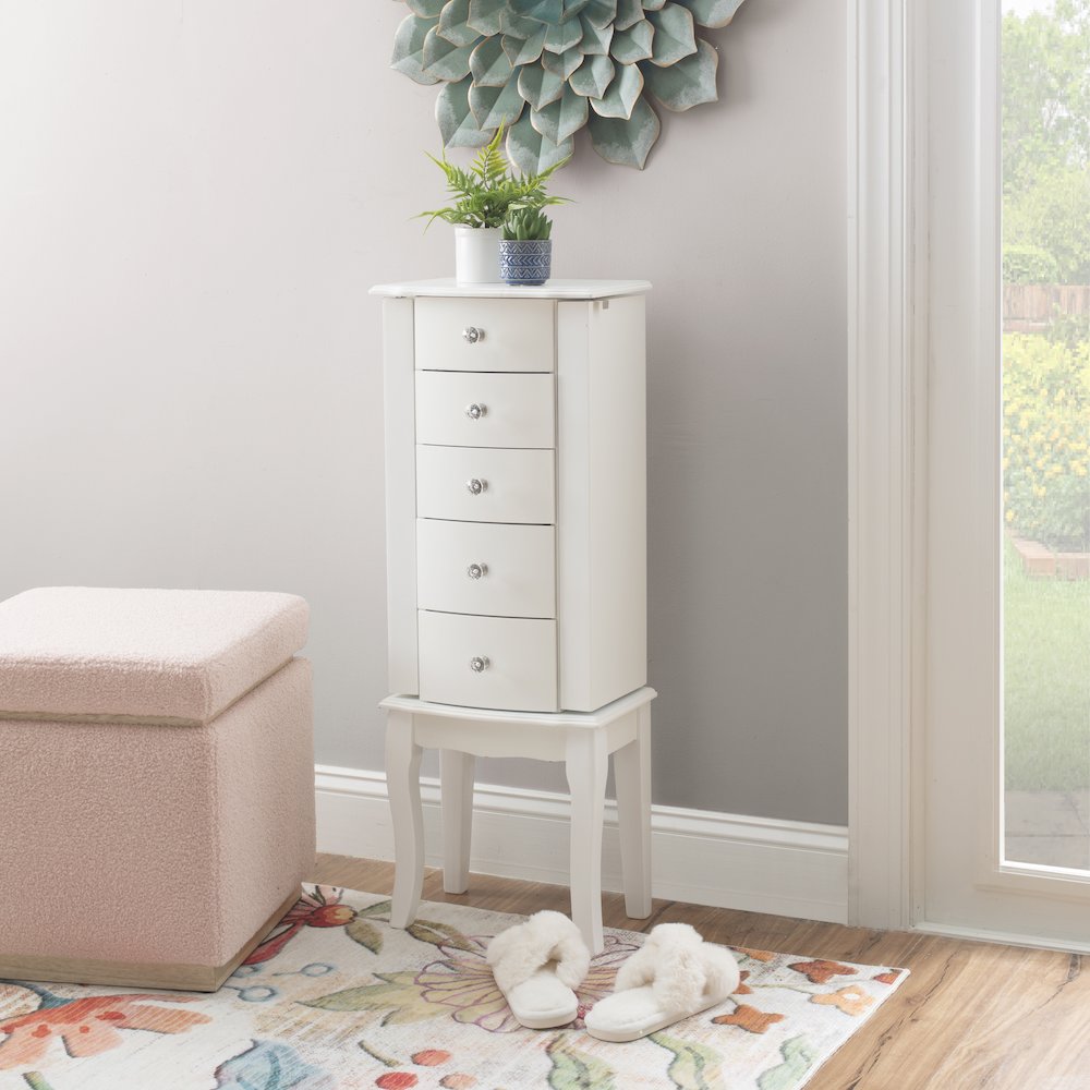 White Jewelry Armoire. Picture 3