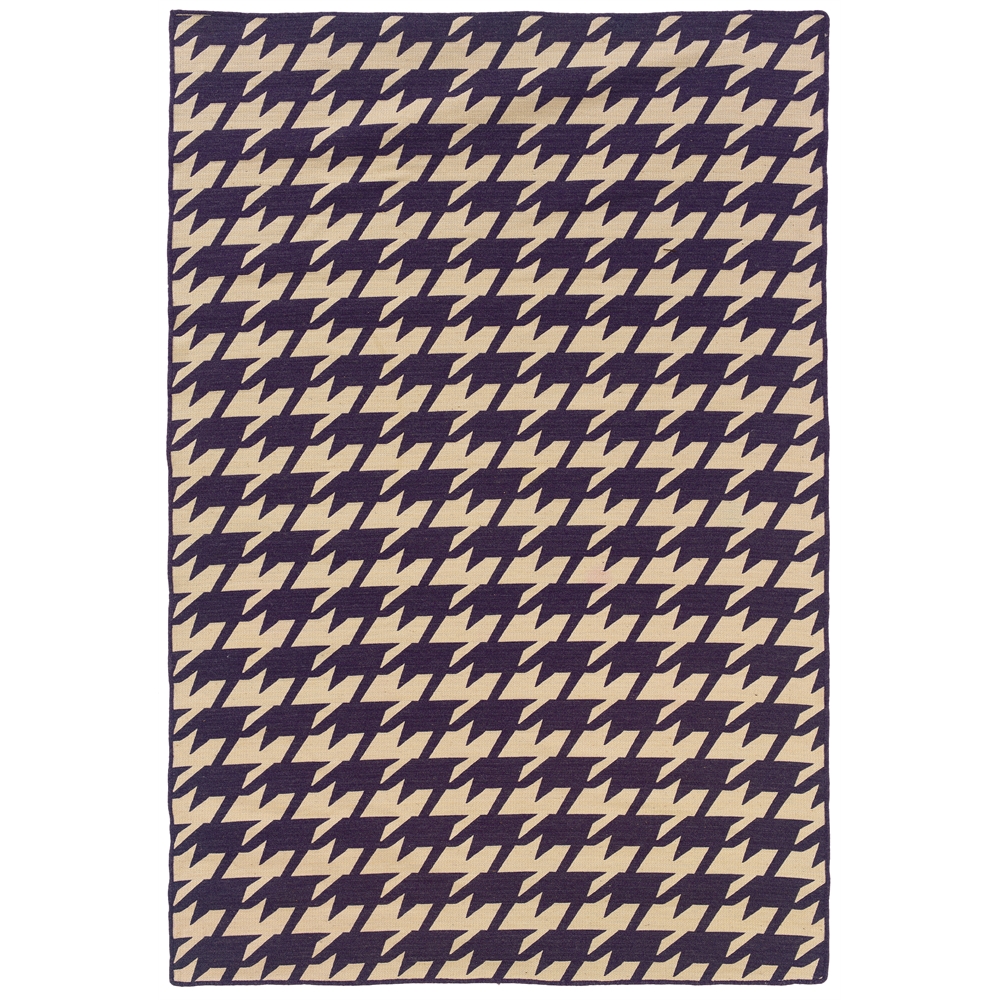 SalonikaReversibleHoundstooth Purple 5x8, Rug. Picture 1
