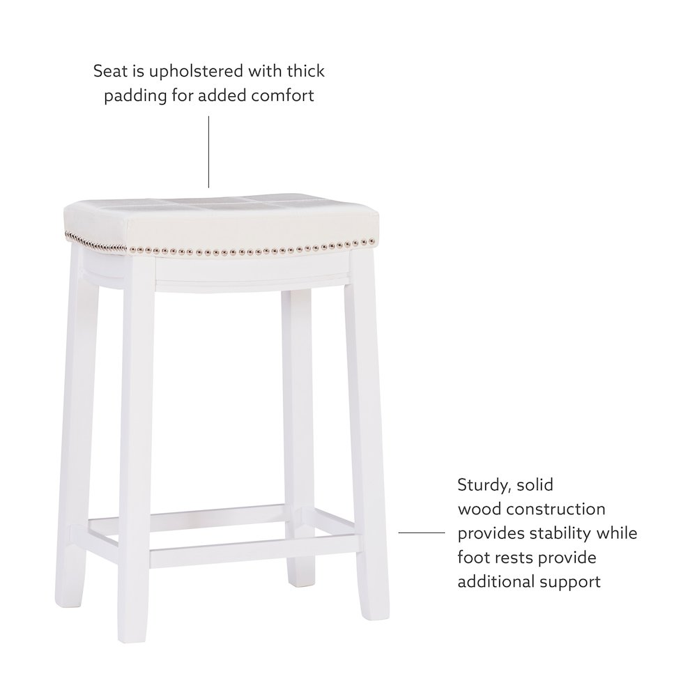 Claridge Counter Stool White. Picture 9