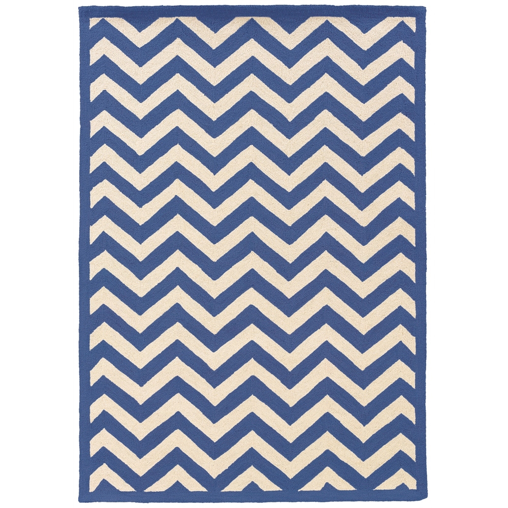 Silhouette Chevron Navy & Ivory 5x7, Rug. Picture 1
