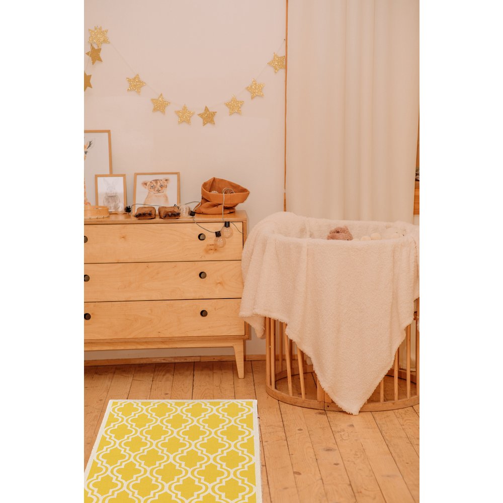 SilhouetteQuatrefoil Yellow & Ivory 2X3, Rug. Picture 1
