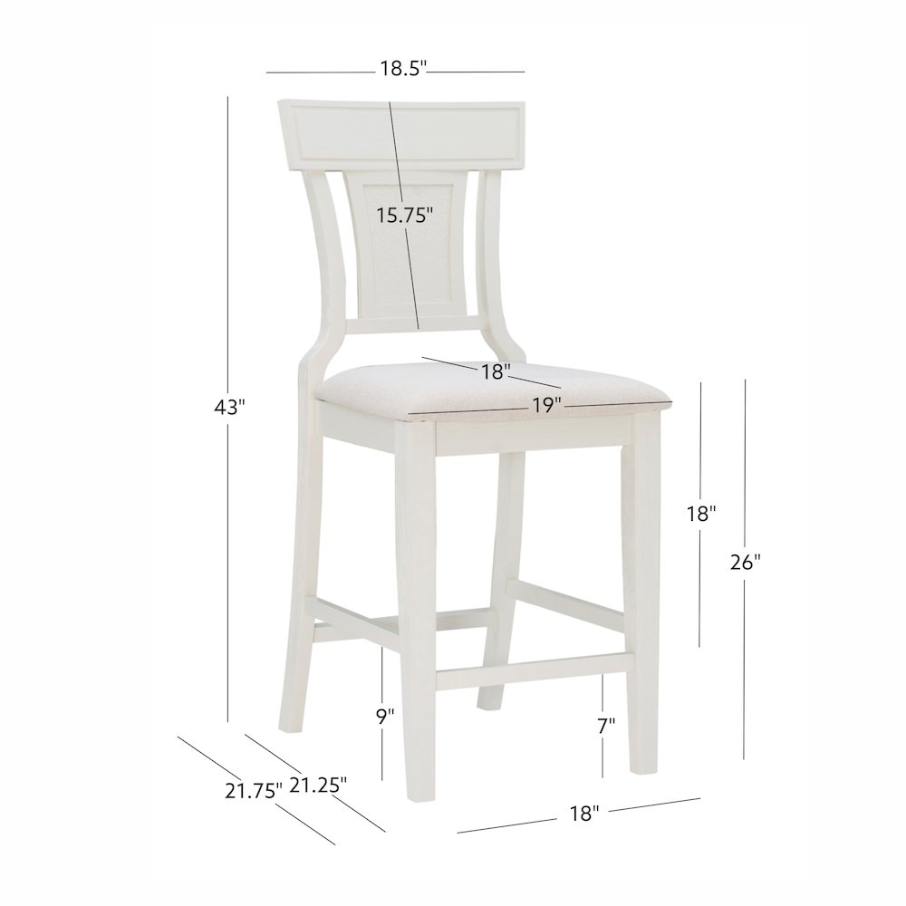 Rylan Counter Stool Creamy White. Picture 13