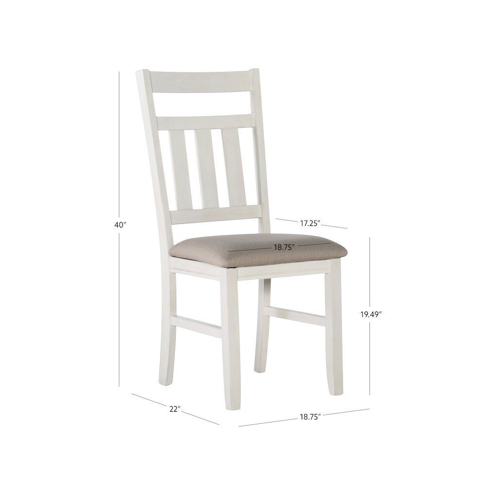 Turino Distressed White Side Chair. Picture 8