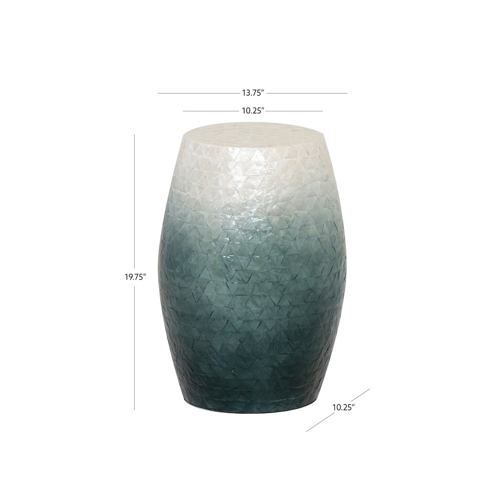 Prianna Ombre Capiz Mosaic Drum Table. Picture 11
