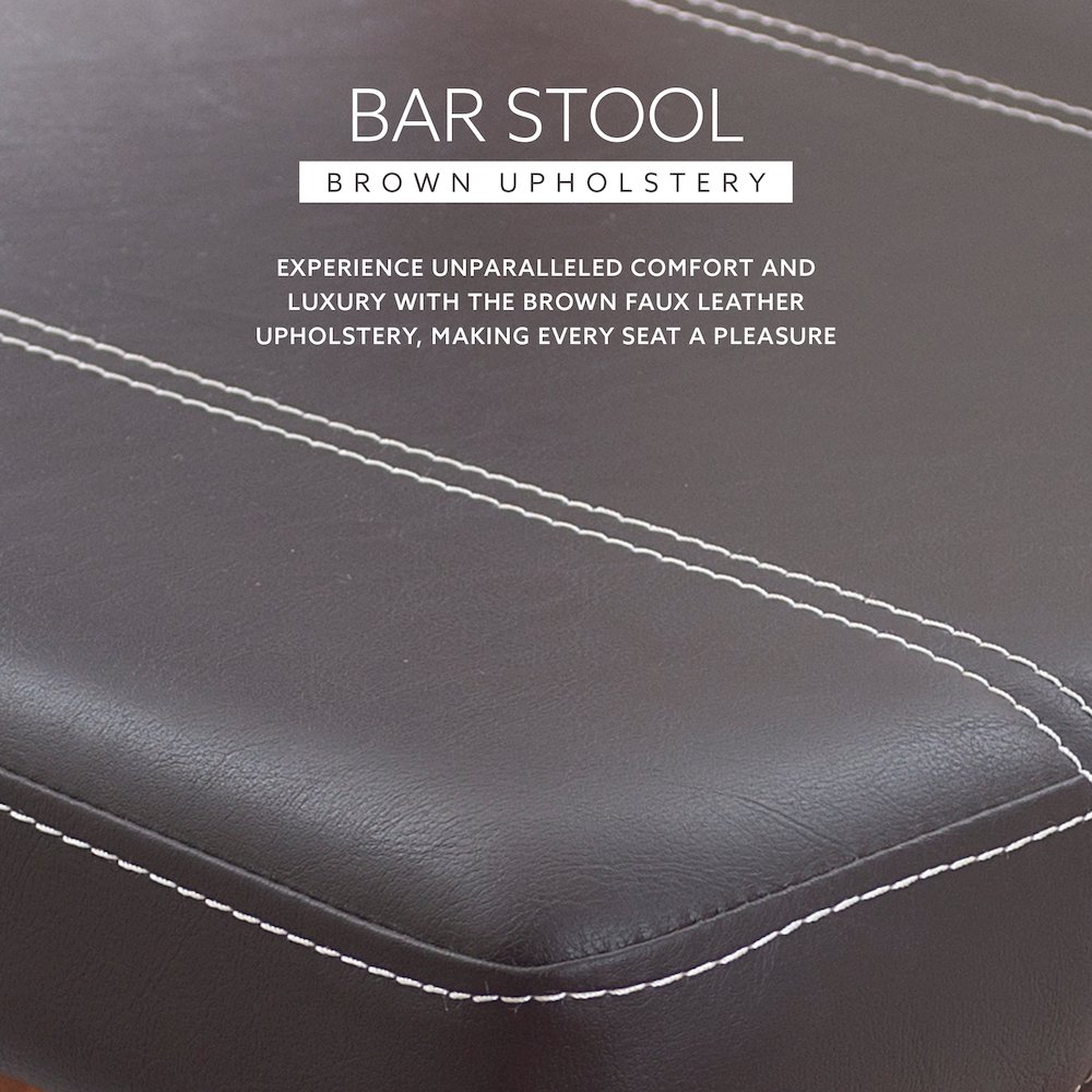 Milano Bar Stool Brown 30. Picture 11