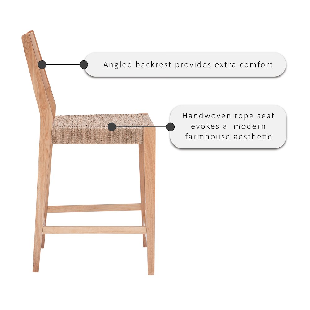 Cadence Counter Stool Natural  Set Of 2. Picture 11