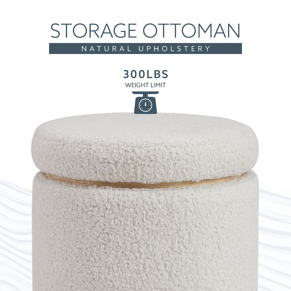 Blanche Storage Ottoman Natural. Picture 12