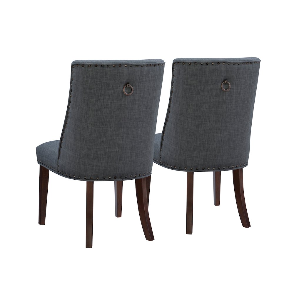 Adler Dining Chair Espresso Grey Set of Two. Picture 8