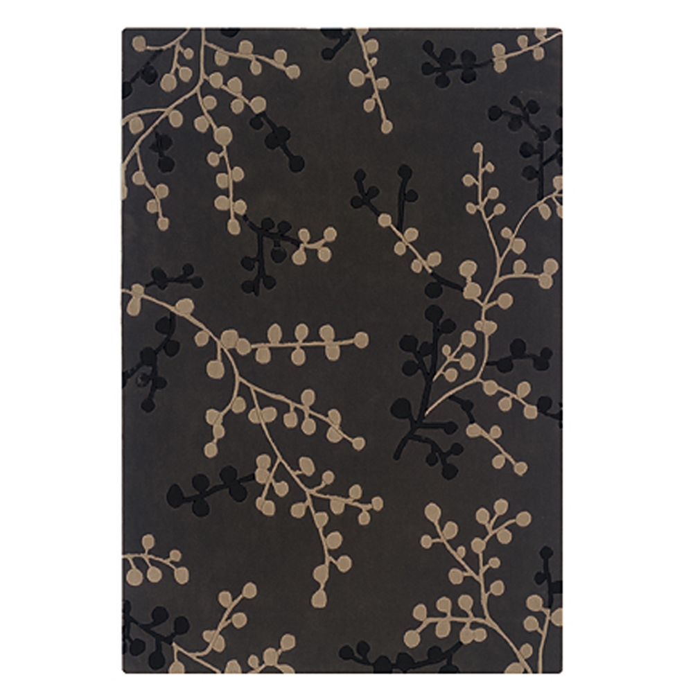 Trio Collection Charcoal & Beige 5 x 7 Rug. Picture 1