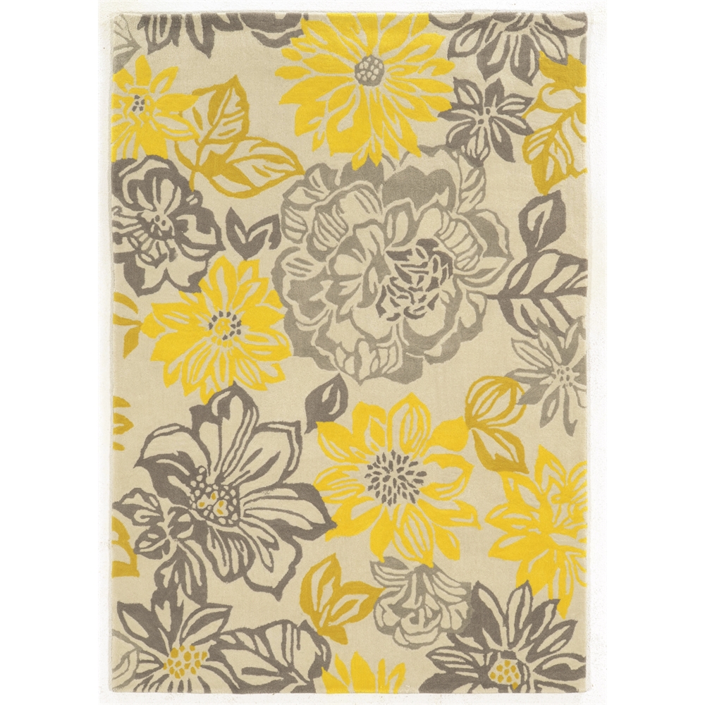Trio Benton Grey & Yellow 5x7, Rug. Picture 1