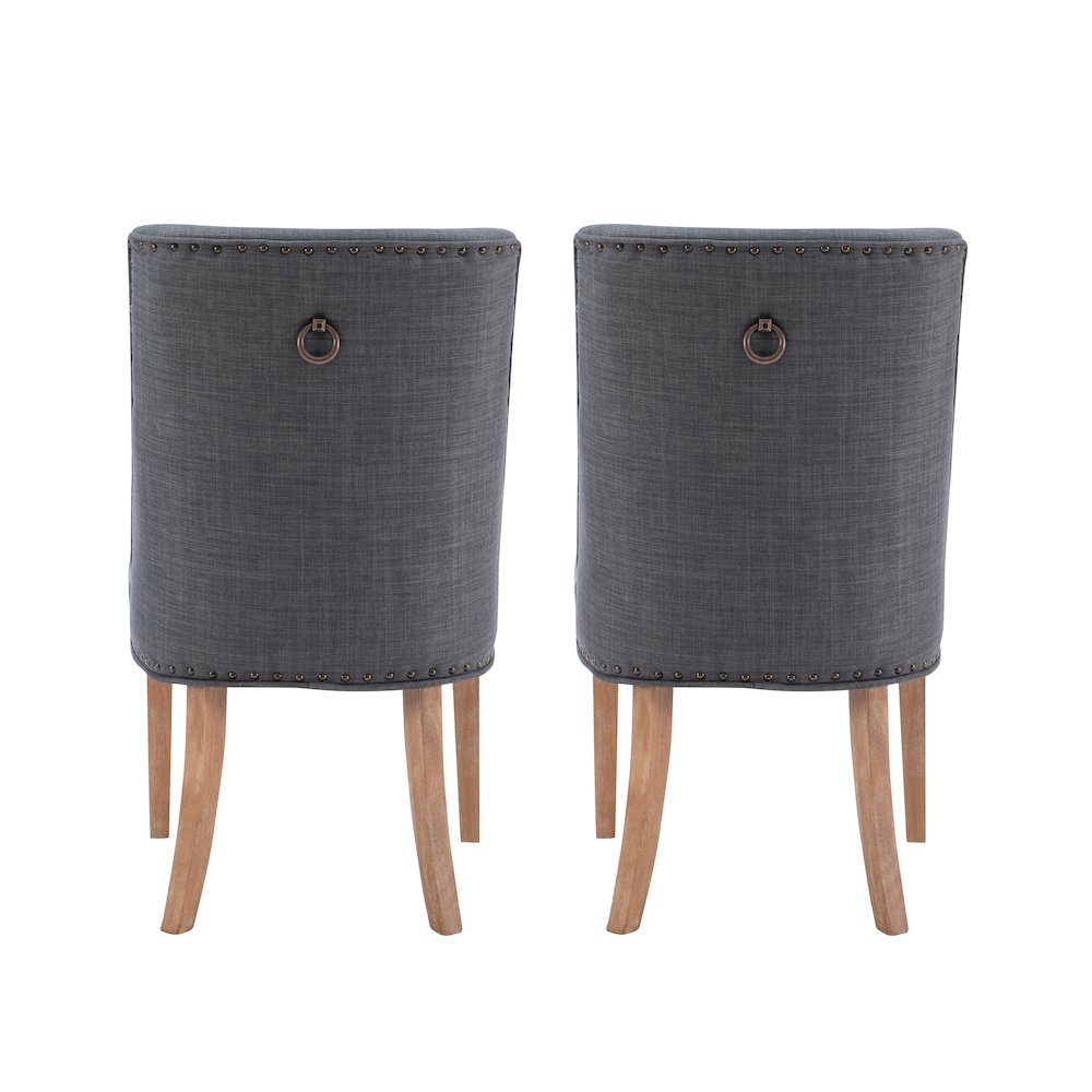 Adler Dining Chair Natural Grey  Set of Two. Picture 7