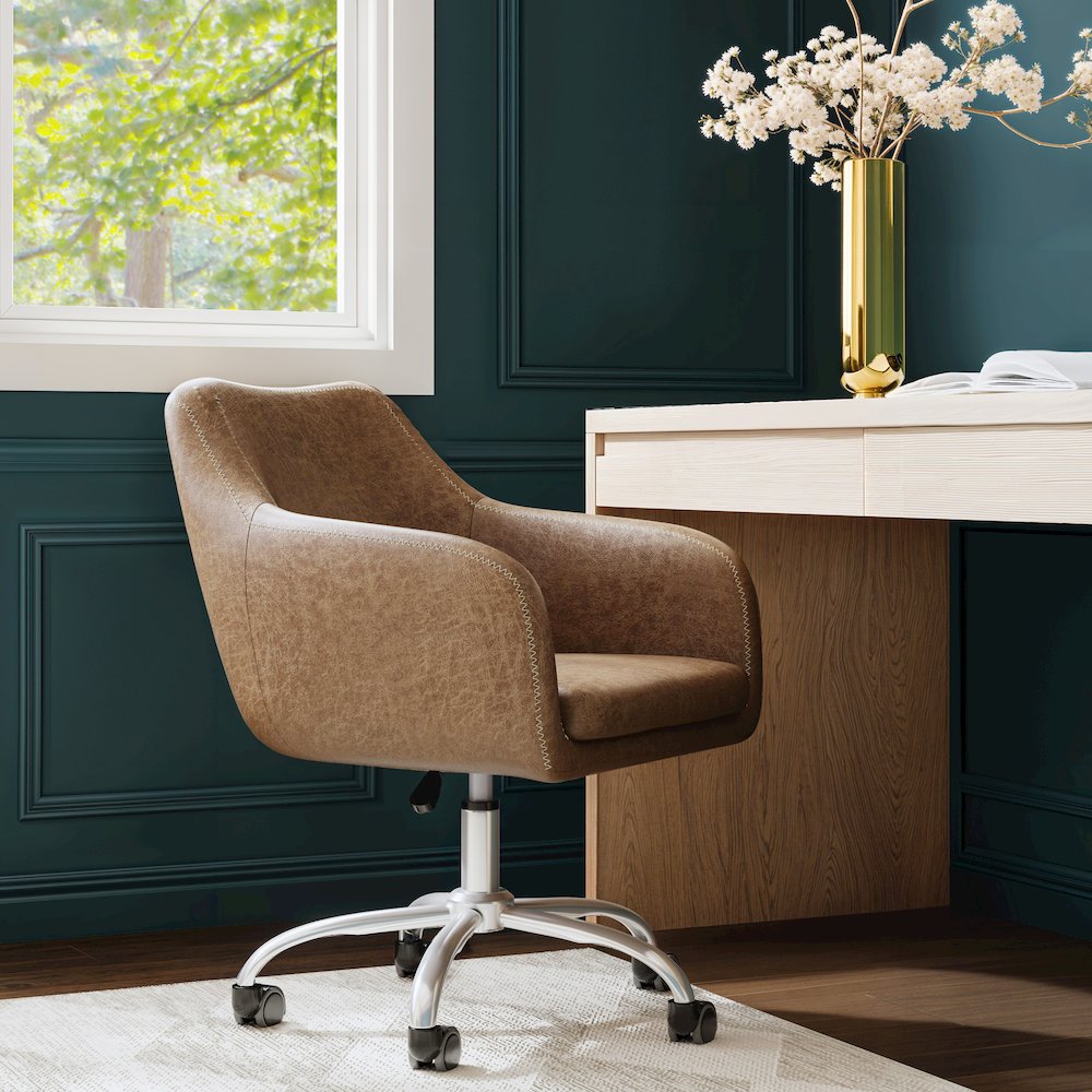 Rylen Office Chair, Brown. Picture 5