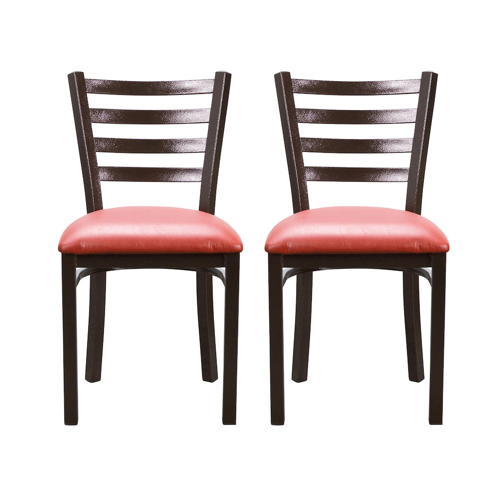 Baxter Metal Side Chair Red Set Of 2. Picture 1