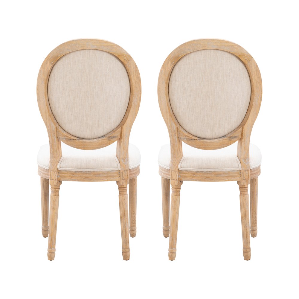 Avalon Linen Oval Back Chair Set Of Two. Picture 6