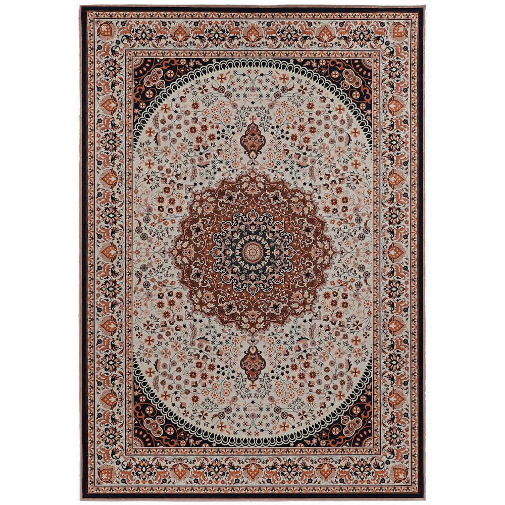 Emerald Harris Cream & Copper 5x7, Rug. Picture 1