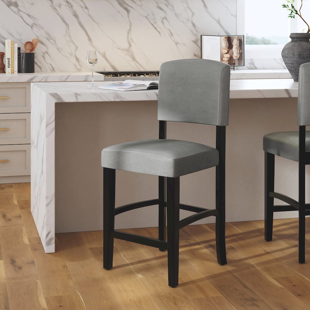 Monaco Counter Stool Gray. Picture 3