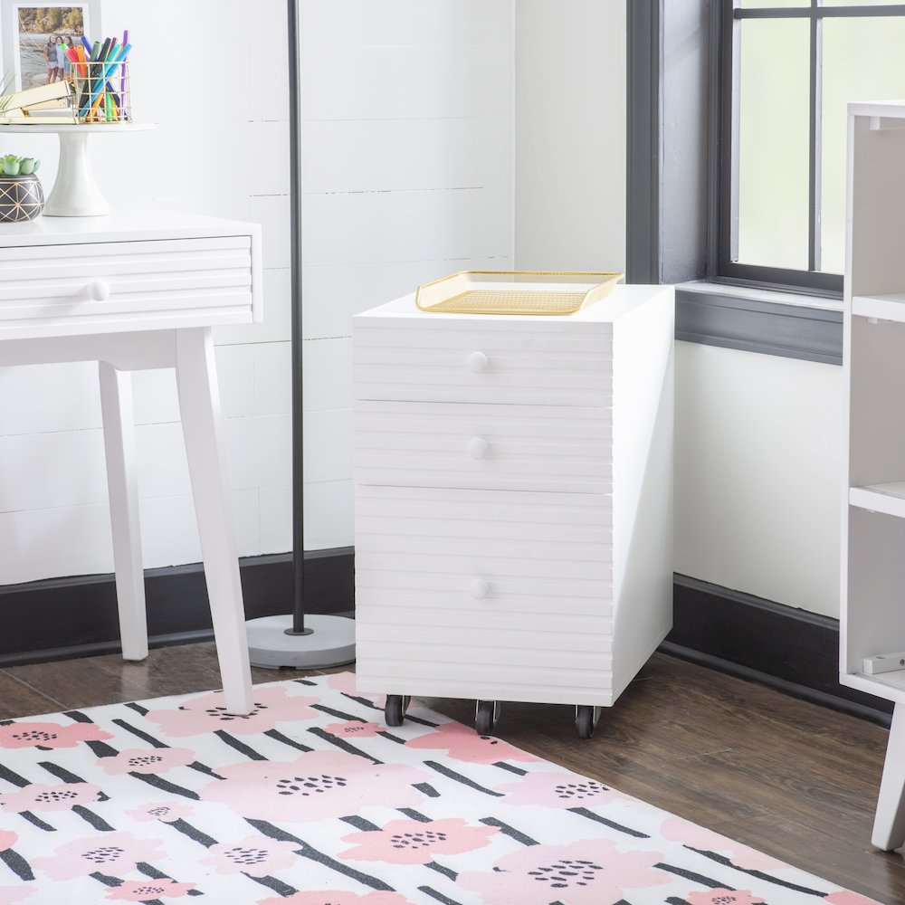 Ripples File Cabinet White. Picture 2