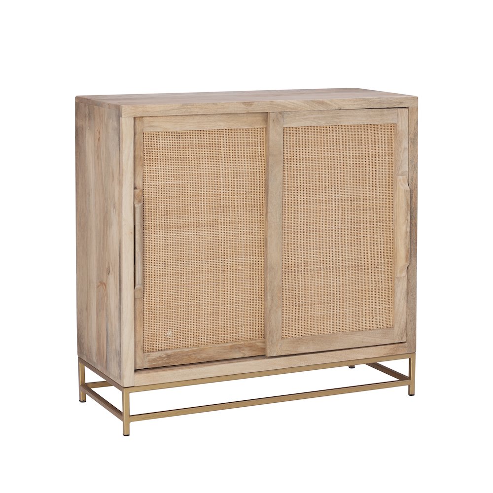 Janie Rattan Cabinet Two Sliding Doors. Picture 9