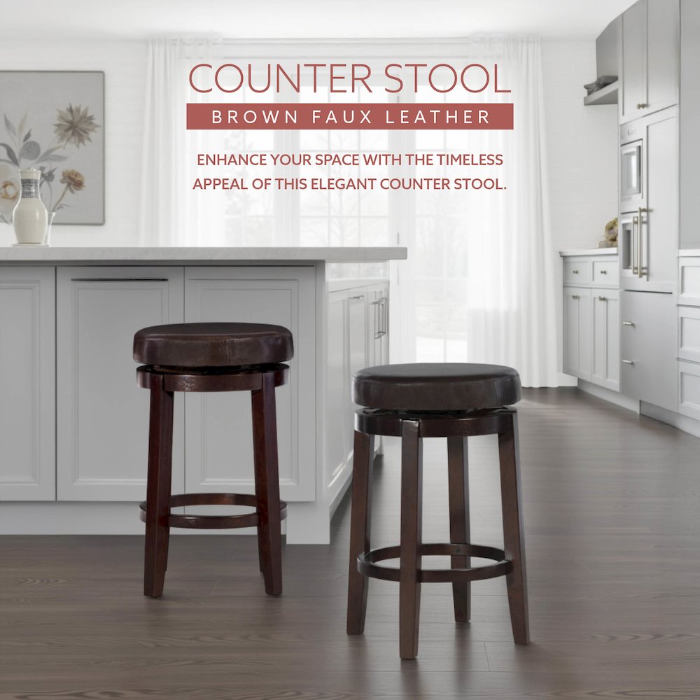 Maya Brown 24 Inches Counter Stool. Picture 5