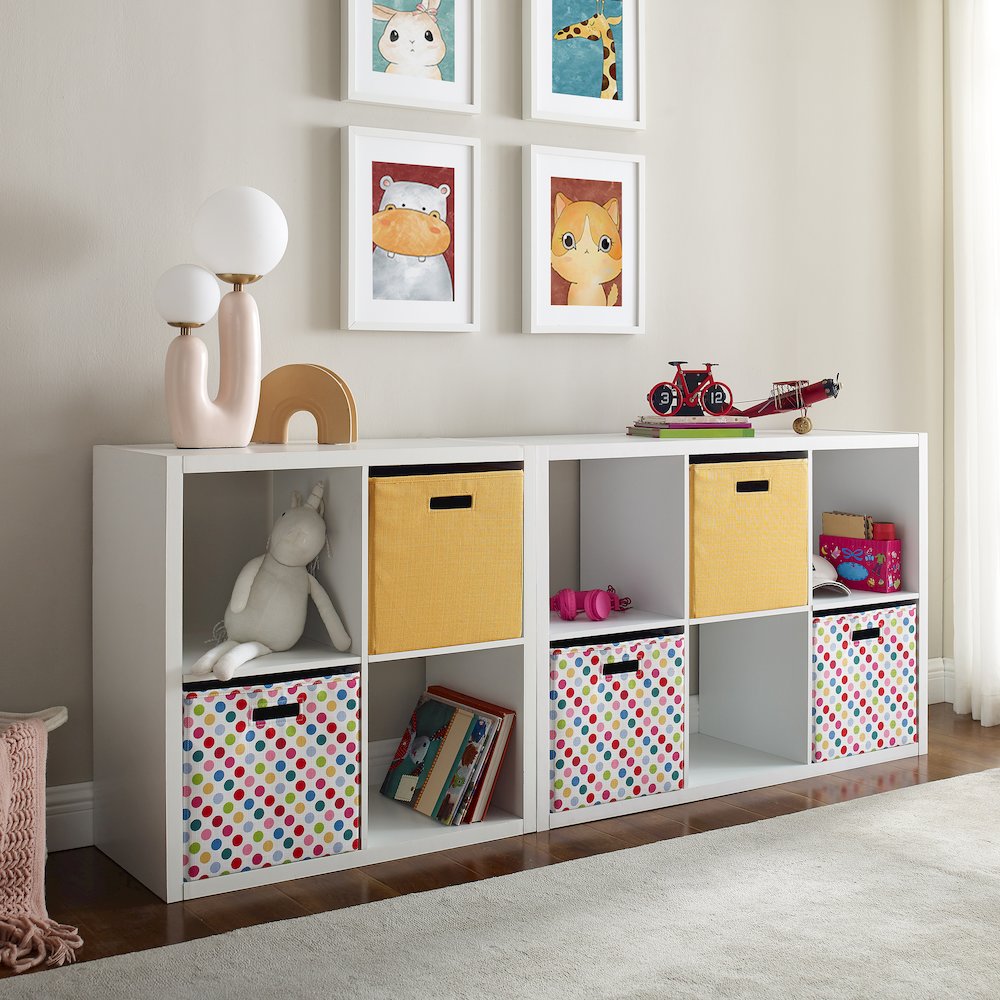Galli 6 Cubby Storage Cabinet White. Picture 5