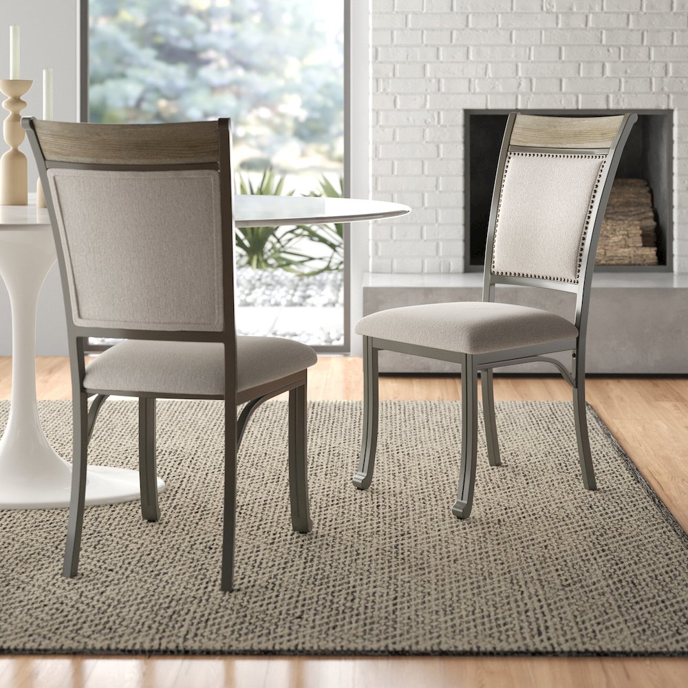 Franklin Dining Side Chair Pewter 2 Pack. Picture 4