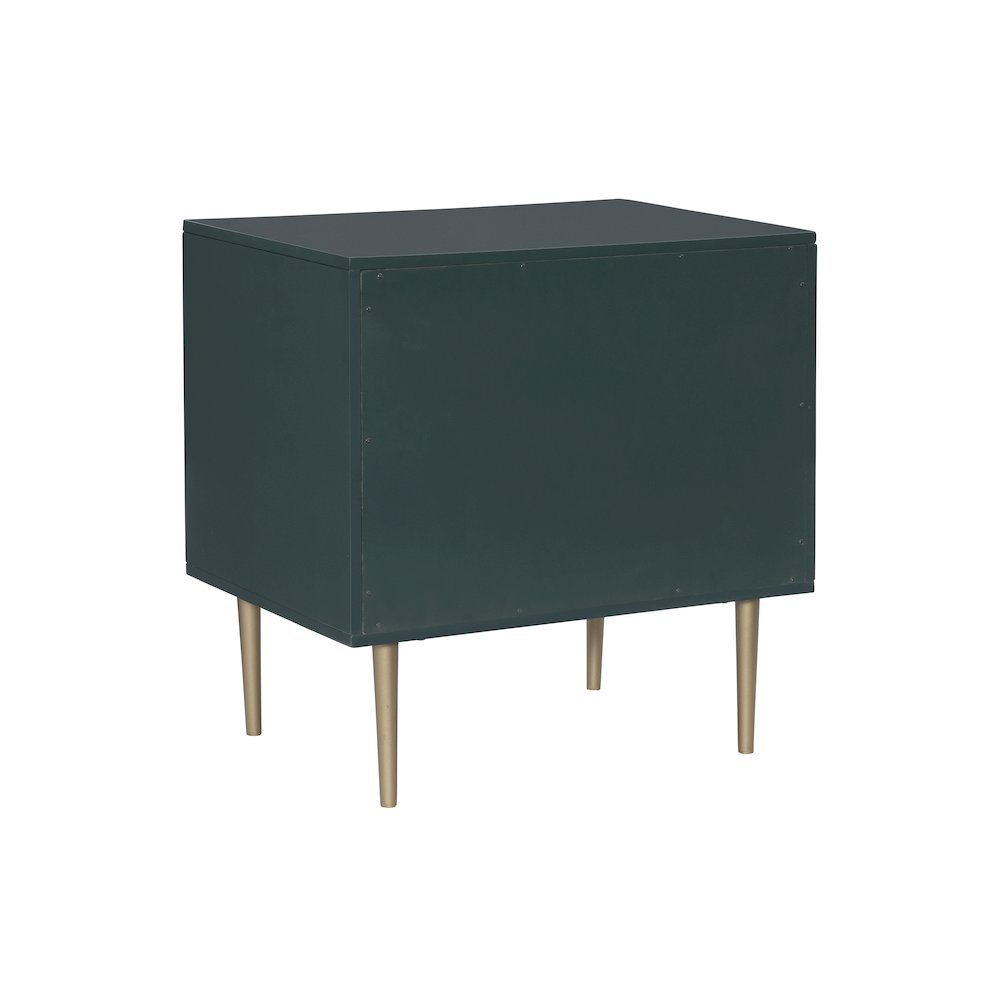 Gloria Two Drawer Night Stand Dark Green. Picture 12