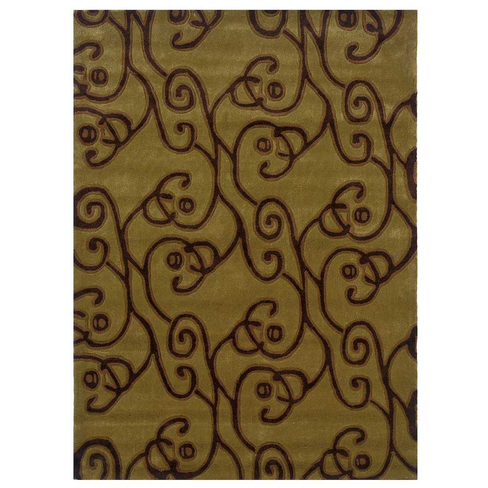 Trio Milard Green & Brown 8x10, Rug. Picture 1