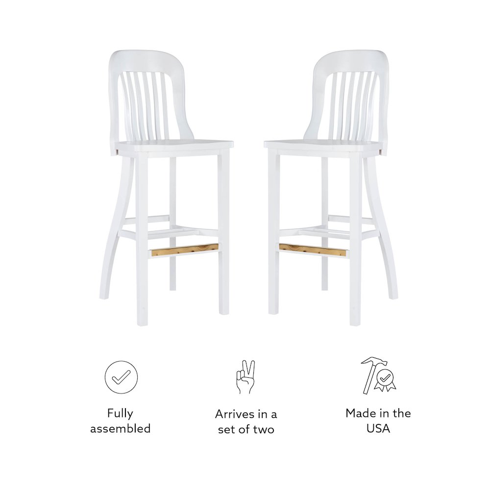 Maylen Barstool White Set Of 2. Picture 14