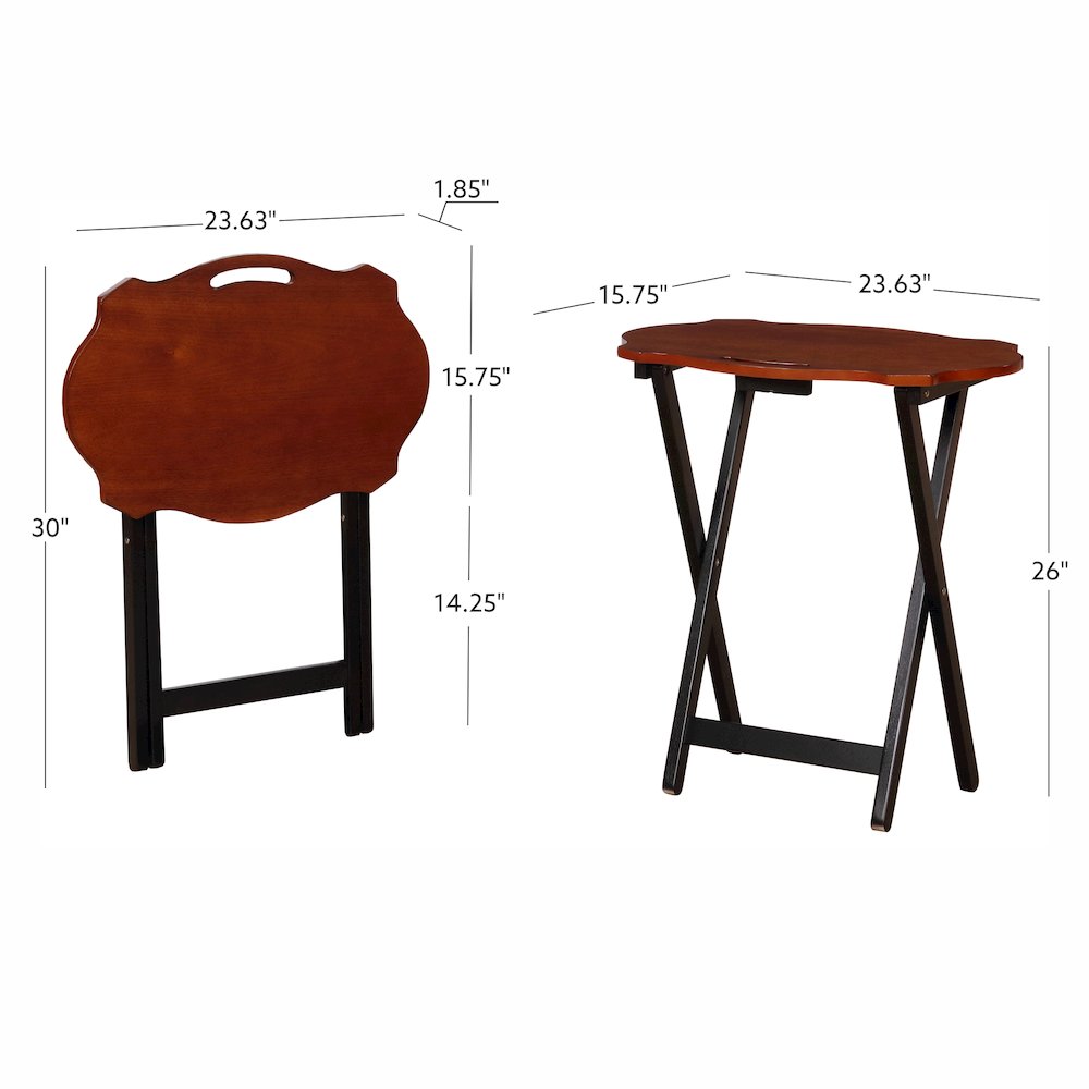 Serpentine Black Tray Table. Picture 19