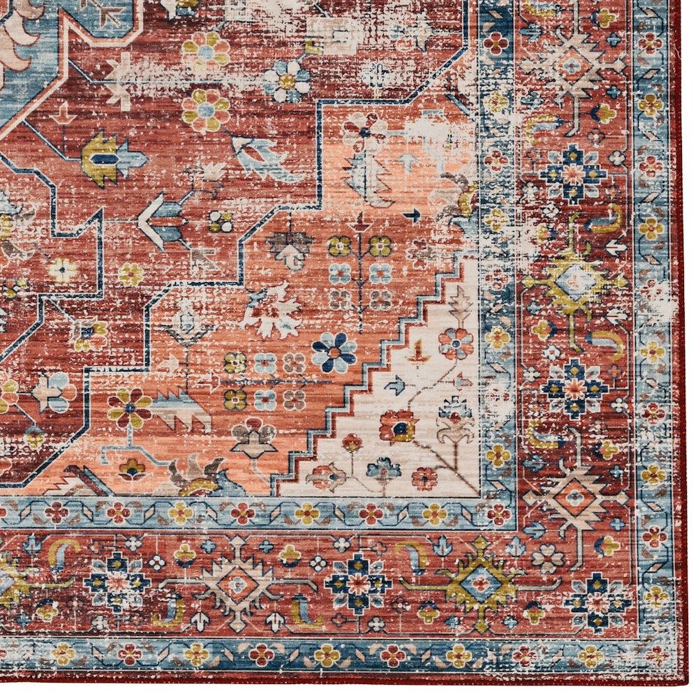 Washable Carter Rust/Ivory 2x3, Rug. Picture 2