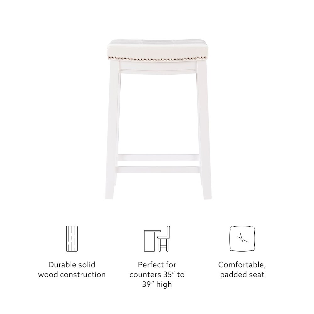 Claridge Counter Stool White. Picture 12