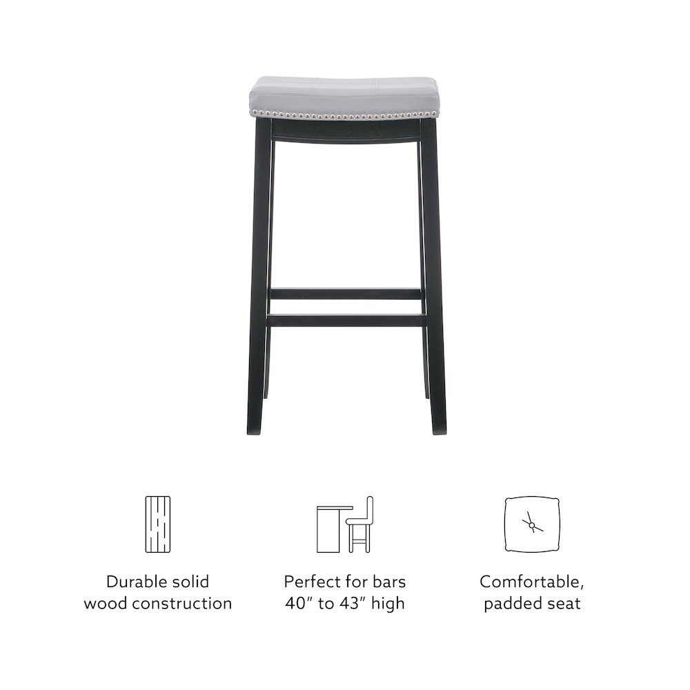 Claridge Gray Bar Stool. Picture 13