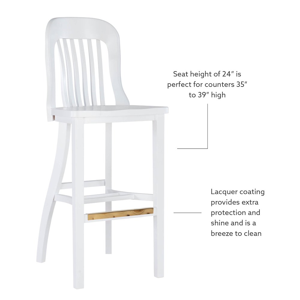 Maylen Barstool White Set Of 2. Picture 11