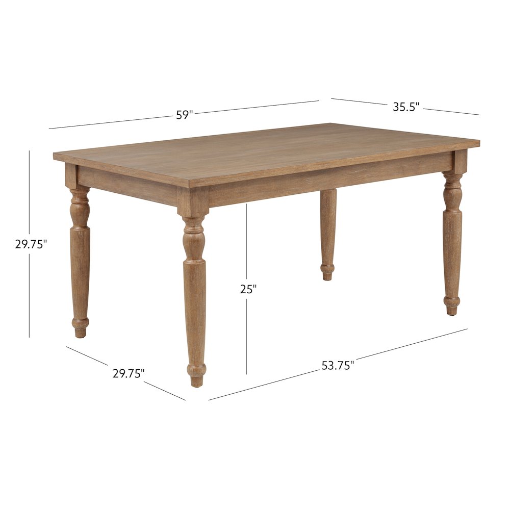 Avalon Light Natural Brown Rectangle Table. Picture 12