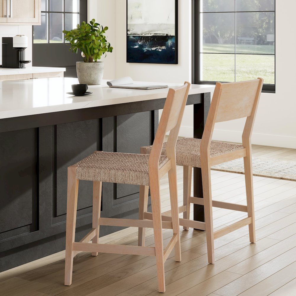 Cadence Counter Stool Natural  Set Of 2. Picture 6