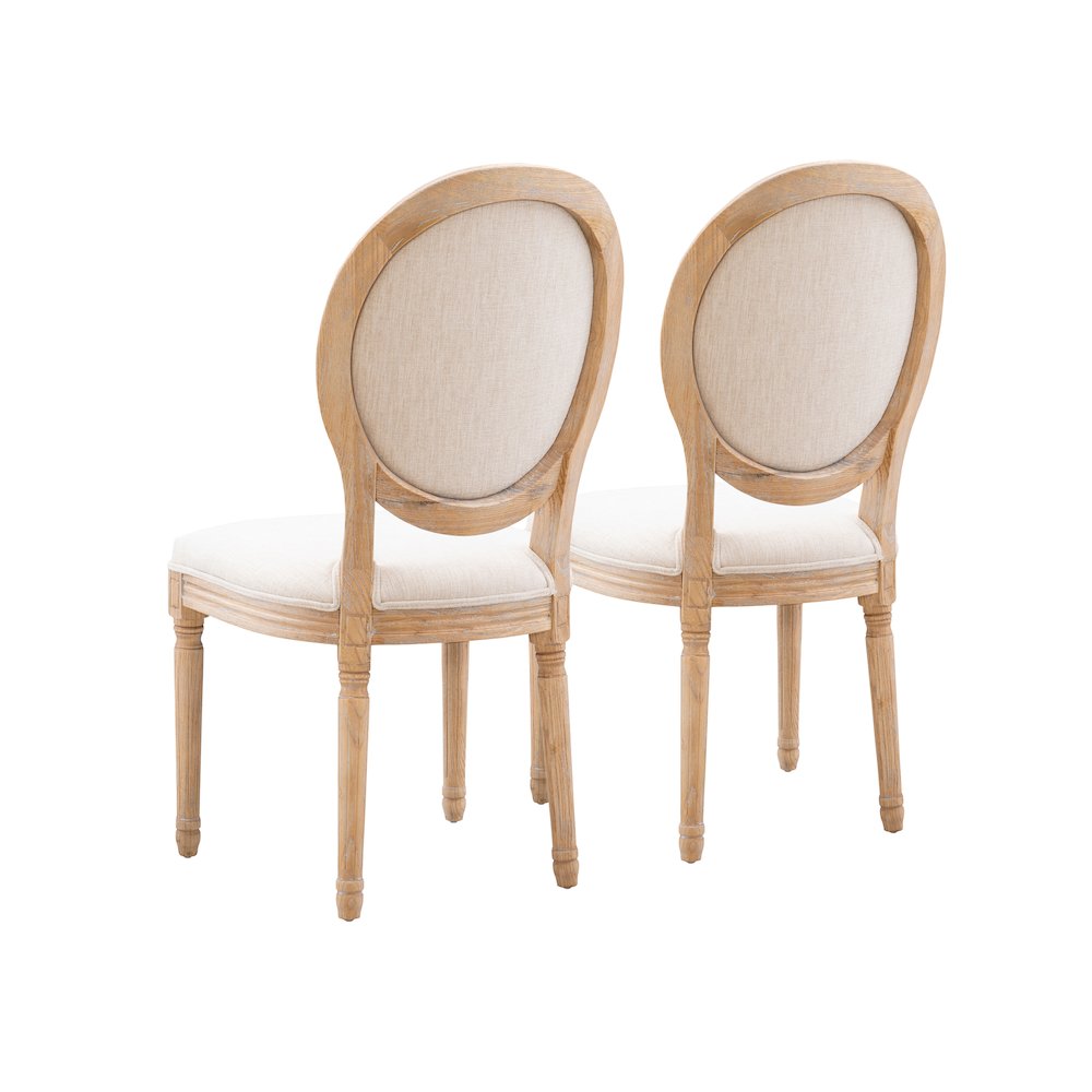 Avalon Linen Oval Back Chair Set Of Two. Picture 7