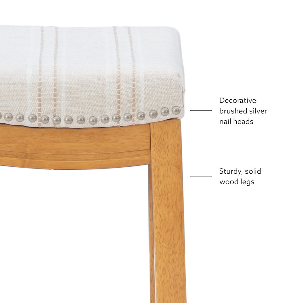 Claridge  Linen Striped Counter Stool. Picture 11