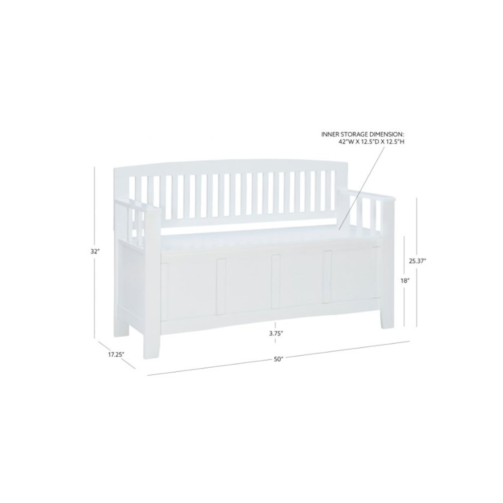 Cynthia Storage Bench White. Picture 18