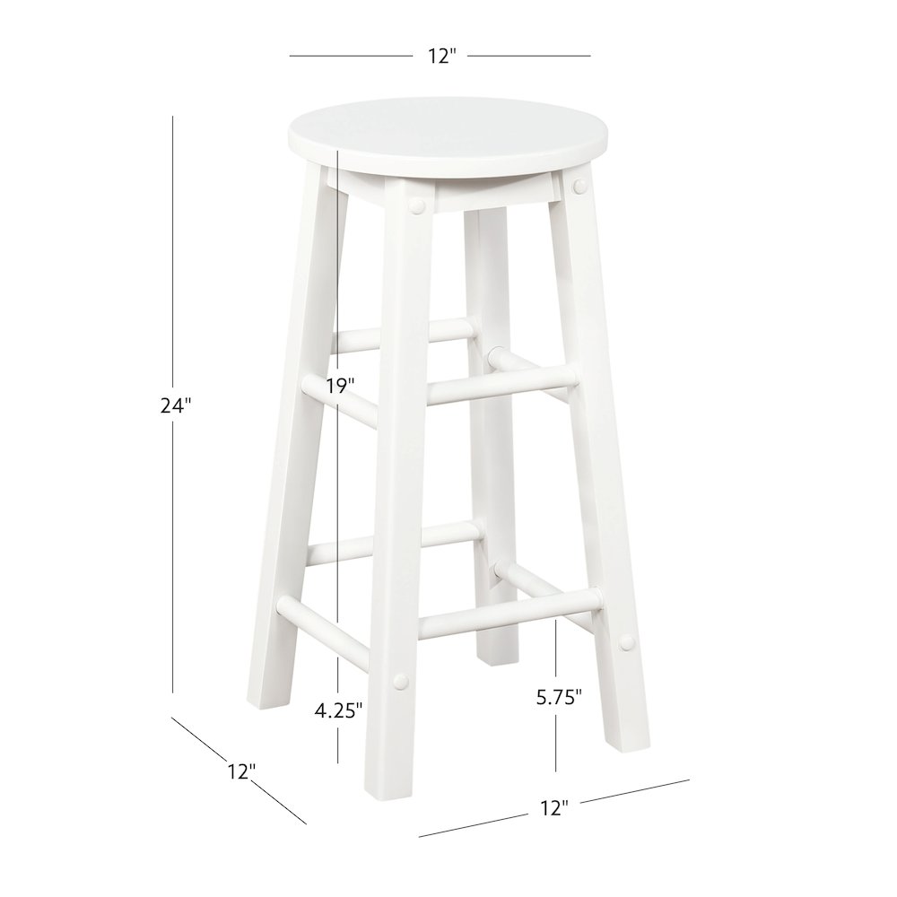 24 Inches Counter Stool White. Picture 15