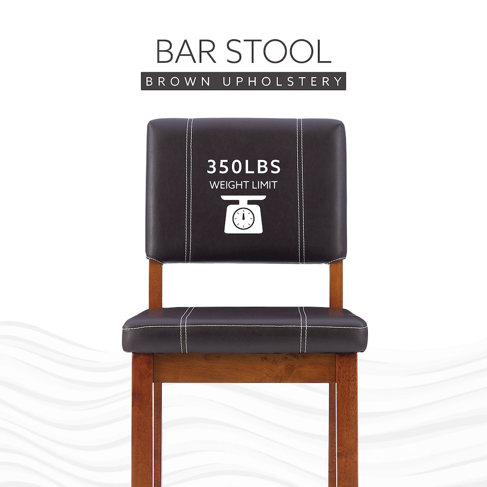 Milano Bar Stool Brown 30. Picture 13