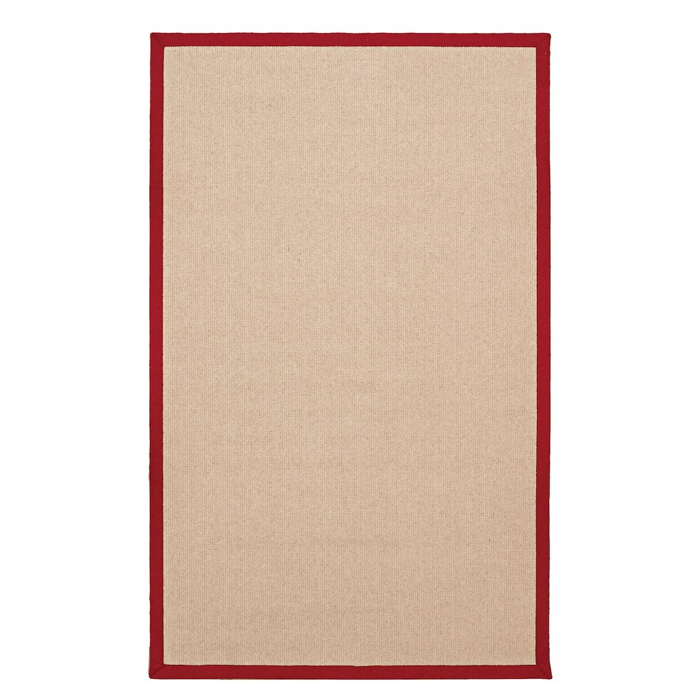 Athena Natural & Red 5x8, Rug. Picture 1
