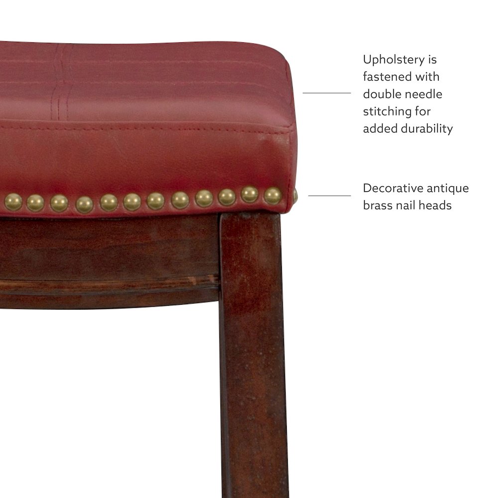 Claridge Red Counter Stool. Picture 10