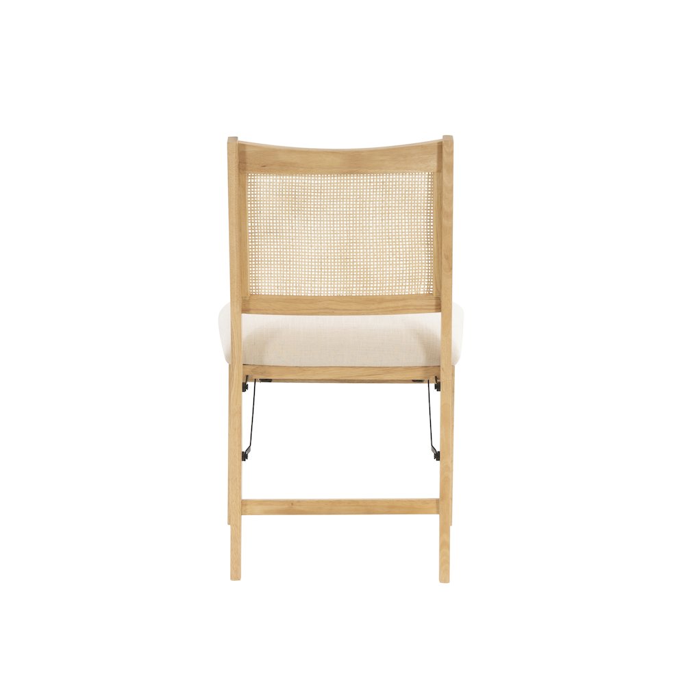 Bina Rattan Cane Folding Dining Side Chair, Beige. Picture 11