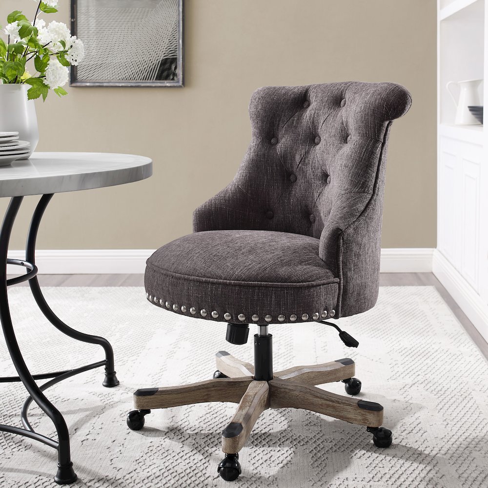 Sinclair Office Chair, Charcoal Gray. Picture 4