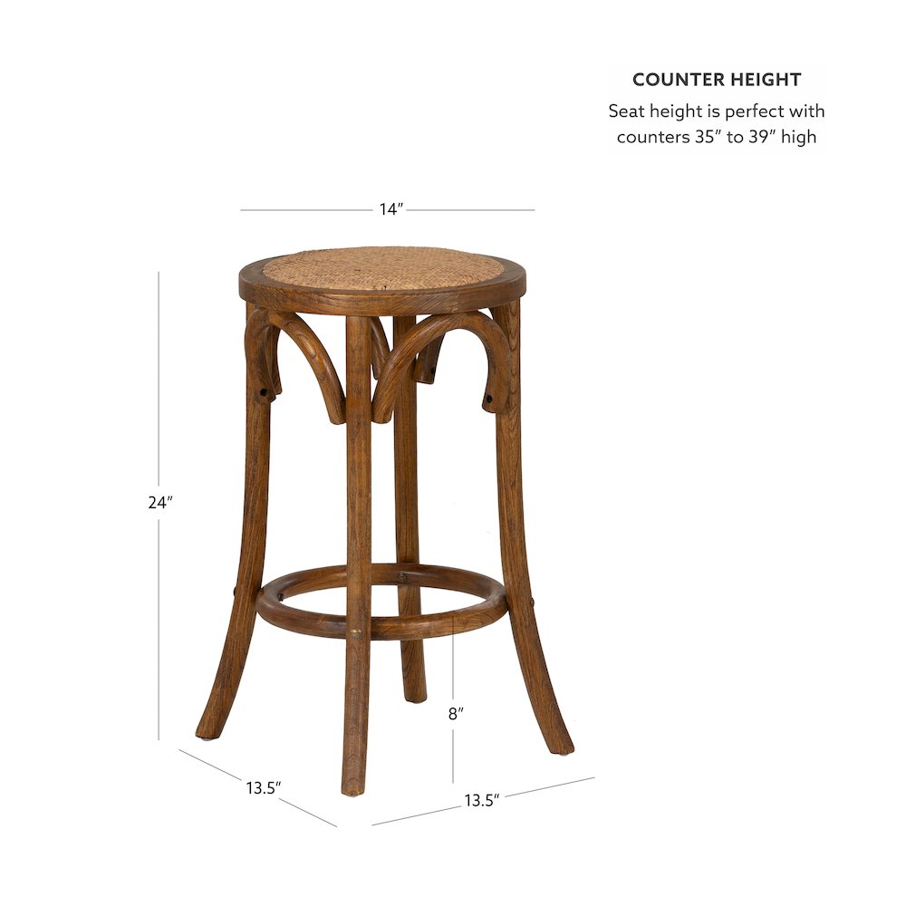 Rae Walnut Backless Counter Stool. Picture 13