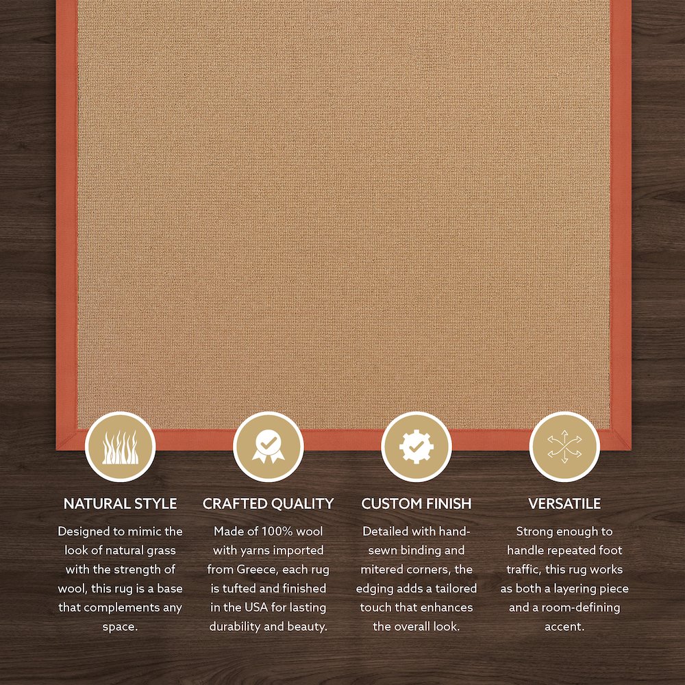 Athena Cork & Burnt Orange 1.10x2.10, Rug. Picture 2