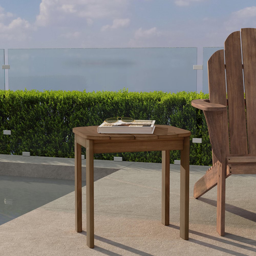 Acorn Finish Adirondack End Table. Picture 5