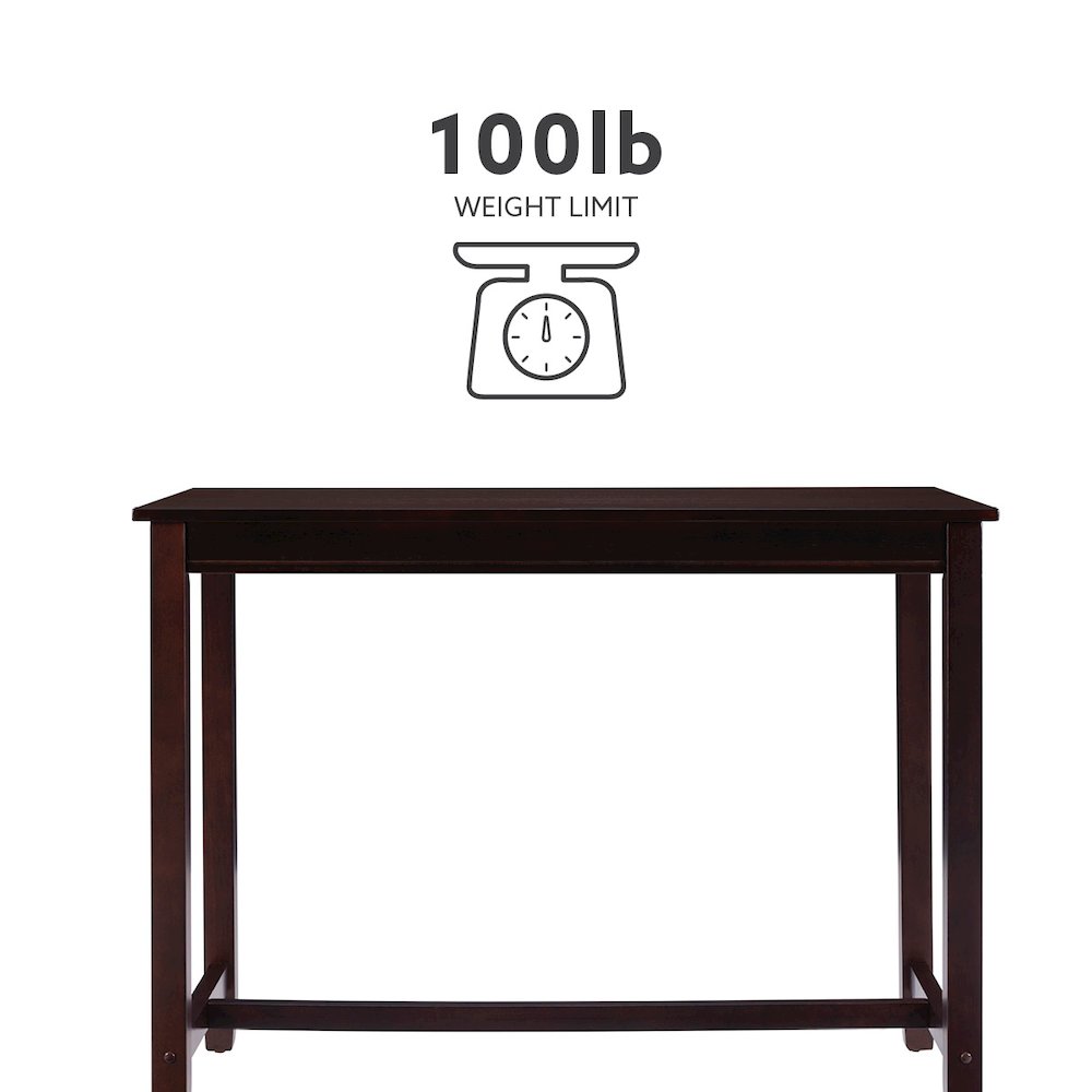 Claridge 36 Inch Counter Height Pub Table, Walnut. Picture 12