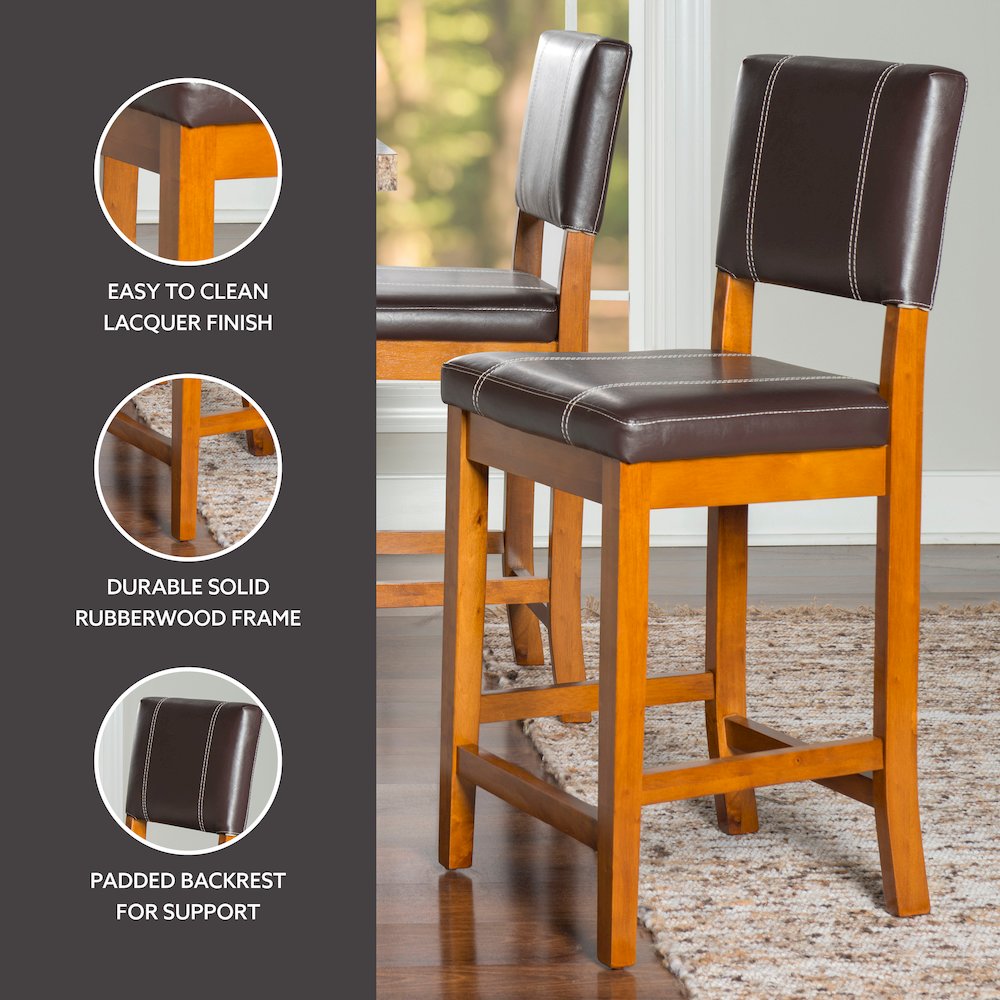 Milano Counter Stool Brown 24. Picture 8
