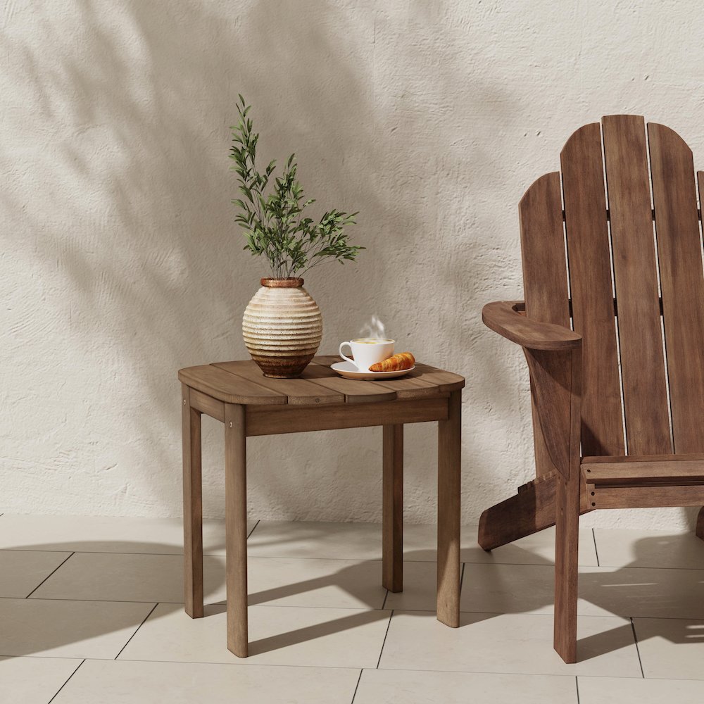 Acorn Finish Adirondack End Table. Picture 4